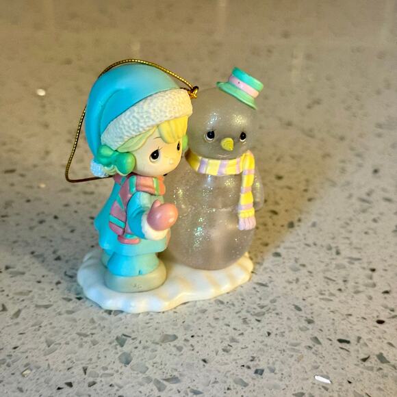 Vintage 1999 Precious Moments Christmas Ornament Light Up Holiday Decor Glitter - Picture 4 of 8